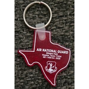 Red Rubbery Air National Guard Ellington Field Houston Texas Keychain